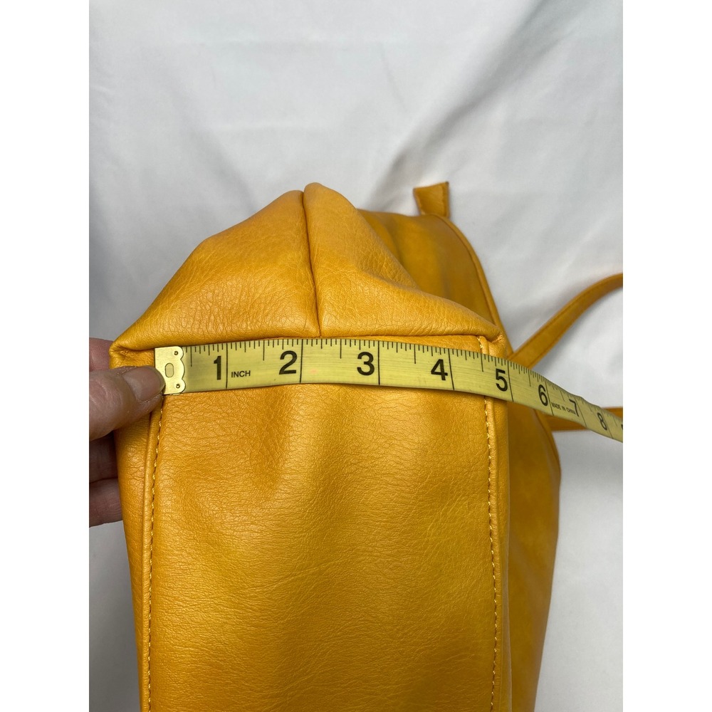 Montana West Mustard Yellow Tote Bag‎ Faux Leather Shoulder Bag - Picture 11 of 11